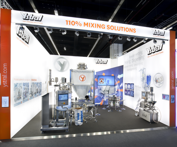 Messestand auf der Achema 2018 von Ystral