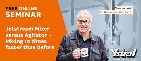 Online seminar Jetstream Mixer versus Agitator 