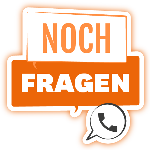 Icon noch Fragen in orange und weiß